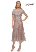 Picture of: Tea Length Mother of the Bride Dress with Short Sleeves, Style: 29830, Detail Picture 6