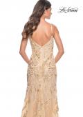 Picture of: Mermaid Sequin and Beaded Embellished Prom Dress in Pastels in Champagne, Style: 32333, Detail Picture 10