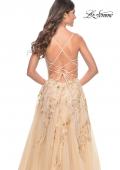 Picture of: Fabulous A-Line Gown Embellished with Sequin Beaded Applique in Champagne, Style: 32032, Detail Picture 14