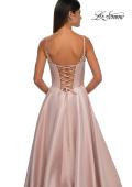 Picture of: Mikado A-line Gown with Lace Detail Neckline in Champagne, Style: 32878, Detail Picture 21