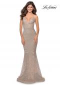 Picture of: Sequin Mermaid Prom Dress with Strappy Back in Champagne, Style: 28519, Detail Picture 1