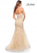 Picture of: Mermaid Strapless Elegant Lace and Tulle Gown in Champagne, Style: 30717, Detail Picture 2