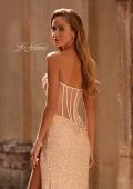 Picture of: Beaded Strapless Evening Dress with Sheer Back in Champagne , Style: 32794, Detail Picture 2