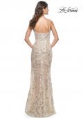 Picture of: Stunning Sequin Rhinestone Pattern Prom Dress in Champagne, Style: 32077, Detail Picture 4