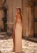 Picture of: Beaded Strapless Evening Dress with Sheer Back in Champagne , Style: 32794, Detail Picture 4