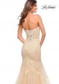 Picture of: Mermaid Strapless Elegant Lace and Tulle Gown in Champagne, Style: 30717, Detail Picture 6