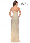 Picture of: Elegant Soft Sequin One Shoulder Long Dress in Champagne, Style: 31212, Detail Picture 7