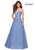 Picture of: Long Lace Organza Sweetheart Neckline Gown in Cloud Blue, Style: 27190, Main Picture