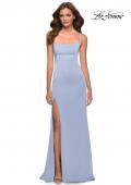 Picture of: Jersey Dress with Beaded Rhinestone Straps in Cloud Blue, Style 29720, Main Picture
