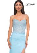 Picture of: Strapless Prom Dress with Unique Rhinestone Design Top in Cloud Blue, Style 32961, Main Picture