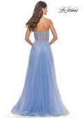 Picture of: Rhinestone Tulle Gown with Sheer Lace Bodice in Cloud Blue, Style: 31367, Detail Picture 9
