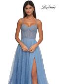 Picture of: Cute A-line Prom Dress with Pearl and Rhinestone Tulle in Cloud Blue, Style: 32644, Detail Picture 9