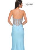 Picture of: Fabulous Prom Dress with Rhinestone Corset Bodice and Simple Skirt in Cloud Blue, Style 32669, Detail Picture 14