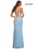 Picture of: Long Prom Dress in Luxurious Jersey with Slit in Cloud Blue, Style: 30436, Detail Picture 15