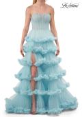 Picture of: Fabulous Tiered Ruffle Skirt Prom Dress with Strapless Top in Cloud Blue, Style: 33717, Detail Picture 21