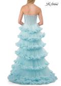Picture of: Fabulous Tiered Ruffle Skirt Prom Dress with Strapless Top in Cloud Blue, Style: 33717, Detail Picture 22