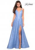 Picture of: Lace Prom Dress with Illusion Neckline and Slit, Style: 27612, Detail Picture 1