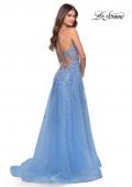 Picture of: A-Line Tulle Prom Dress with Lace Applique Sheer Bodice in Cloud Blue, Style: 31284, Detail Picture 1