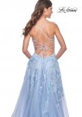 Picture of: Fabulous A-Line Gown Embellished with Sequin Beaded Applique in Cloud Blue, Style: 32032, Detail Picture 4