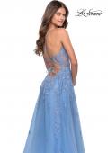 Picture of: A-Line Tulle Prom Dress with Lace Applique Sheer Bodice in Cloud Blue, Style: 31284, Detail Picture 7