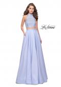 Picture of: Mikado Two Piece A-line Dress with Metallic Beading in Cloud Blue, Style: 25705, Detail Picture 2