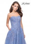 Picture of: Strapless A-line Prom Dress with Tulle in Cloud Blue, Style: 25925, Detail Picture 3