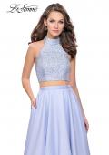 Picture of: Mikado Two Piece A-line Dress with Metallic Beading in Cloud Blue, Style: 25705, Detail Picture 2