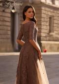 Picture of: Lace and Tulle A-line Gown with Three Quarter Sleeves, Style: 28036, Detail Picture 2