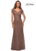 Picture of: Lace Off The Shoulder Cap Sleeve Evening Dress, Style: 27982, Detail Picture 3