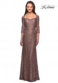 Picture of: Long Lace Gown with Sweetheart Neckline in Cocoa, Style: 26427, Main Picture