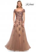 Picture of: Gorgeous Beaded and Tulle A-line Gown in Brown, Style: 30197, Main Picture