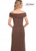 Picture of: Off The Shoulder Jersey Dress with Ruching in Cocoa, Style: 27959, Detail Picture 10