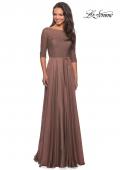 Picture of: Modern gown with beaded bodice and empire waist in Cocoa, Style: 25011, Detail Picture 2