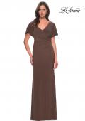 Picture of: Chic Jersey Dress with V Neck and Loose Sleeves in Hunter Green, Style: 29997, Detail Picture 2