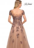 Picture of: Gorgeous Beaded and Tulle A-line Gown in Brown, Style: 30197, Detail Picture 2