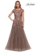 Picture of: Long Tulle Gown with Intricate Lace Detailing, Style: 26907, Detail Picture 3