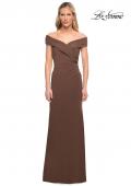 Picture of: Off The Shoulder Jersey Dress with Ruching in Cocoa, Style: 27959, Detail Picture 5