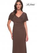 Picture of: Chic Jersey Dress with V Neck and Loose Sleeves in Cocoa, Style: 29997, Detail Picture 7