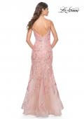 Picture of: Mermaid Sequin and Beaded Embellished Prom Dress in Pastels in Coral, Style: 32333, Back Picture