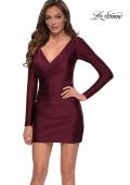 Picture of: Long Sleeve Party Dress with Ruching in Dark Berry, Style: 29243, Main Picture