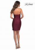 Picture of: Fitted Strapless Dress with Sweetheart Neckline in Dark Berry, Detail Picture 3