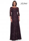 Picture of: Beautiful Lace Mother of the Bride Dress with Illusion Neckline in Dark Berry, Style: 30835, Main Picture