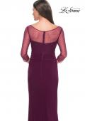 Picture of: Evening Gown with Illusion Rhinestone Sleeves in Dark Berry, Style: 31777, Detail Picture 8