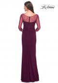 Picture of: Evening Gown with Illusion Rhinestone Sleeves in Dark Berry, Style: 31777, Detail Picture 3