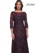 Picture of: Beautiful Lace Mother of the Bride Dress with Illusion Neckline in Dark Berry, Style: 30835, Detail Picture 4