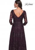 Picture of: Beautiful Lace Mother of the Bride Dress with Illusion Neckline in Dark Berry, Style: 30835, Detail Picture 5