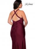 Picture of: Chic Jersey Plus Size Gown with Strappy Back in Burgundy, Style: 29062, Detail Picture 2