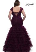 Picture of: Mermaid Curve Prom Dress with Ruffle Skirt in Dark Berry, Style: 32389, Detail Picture 2