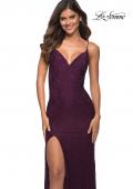 Picture of: Gorgeous Jewel Tone Tulle and Lace Mermaid Gown in Dark Berry, Main Picture