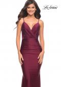 Picture of: Rhinestone Beaded Prom Dress with Illusion Sides and Back in Purple, Style: 30589, Main Picture